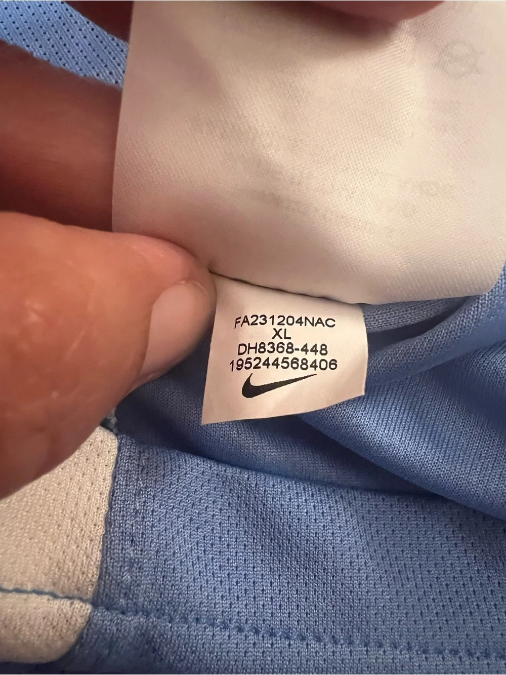 Nike Blue Dri-FIT Athletic Shirt with White Logo